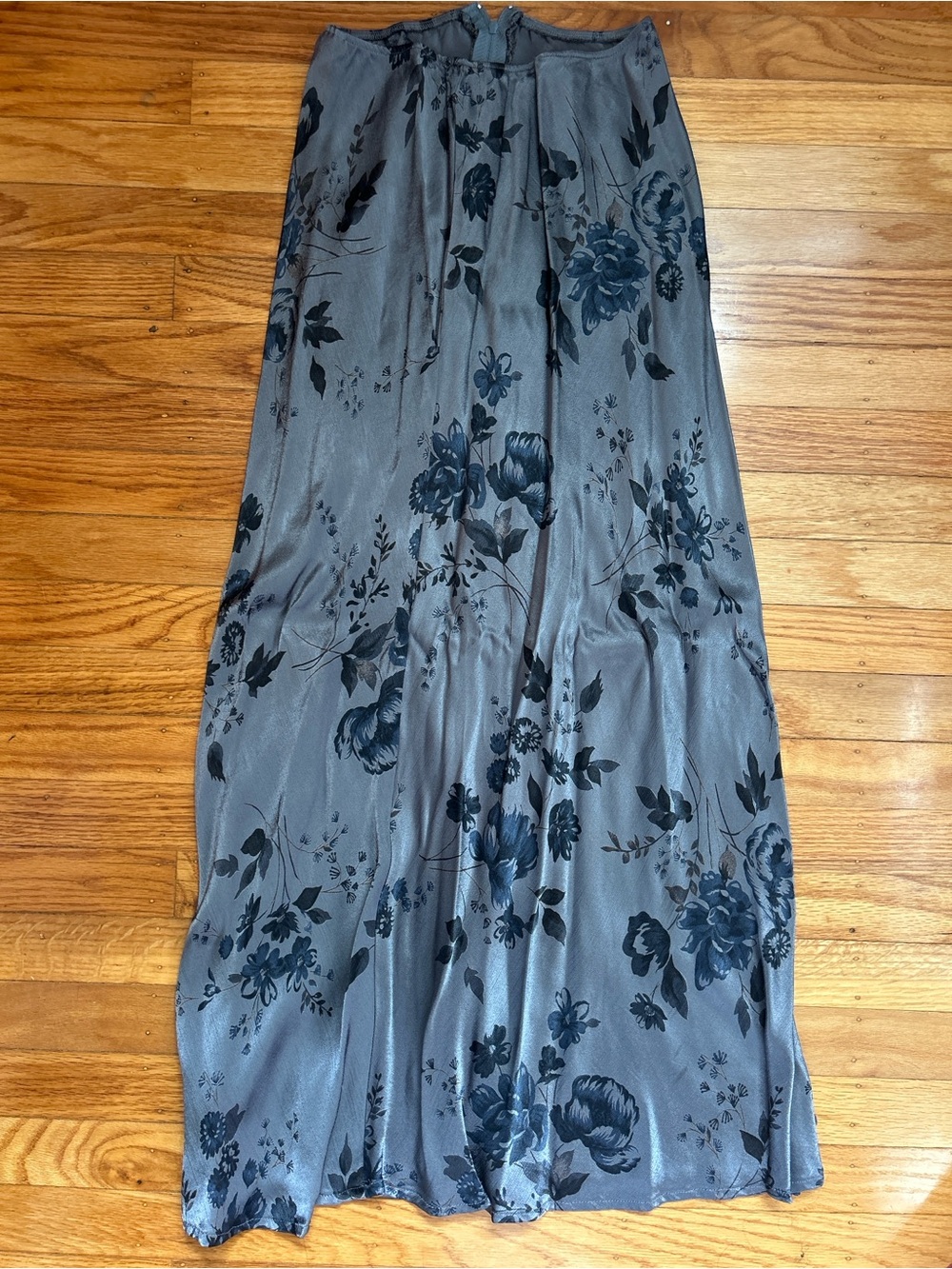 Vintage Women’s Floral Maxi Skirt - Light Purple
